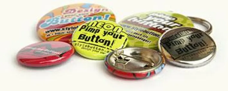 Buttons für Werbung und PR online bestellen Bild: Buttons für Werbung und PR online bestellen