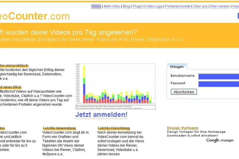 Bild: Kostenloses Onlinetool zur Erfolgskontrolle im Video-Onlinemarketing