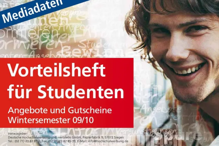 Bild: Gezielt werben zum Semesterstart – mit dem „Vorteilsheft für Studenten“