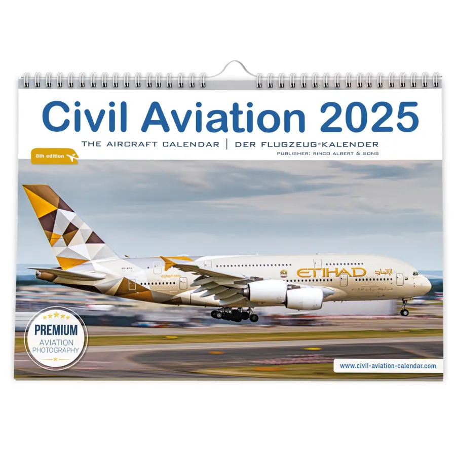 Civil Aviation 2025 – Die neue Ausgabe des beliebten Flugzeugkalenders ist da (© iulias verlag | Rinco Albert)