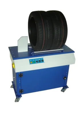 Bild: Umreifungsmaschine zur kostengünstigen und flexiblen Reifenverpackung mit Umreifungsband