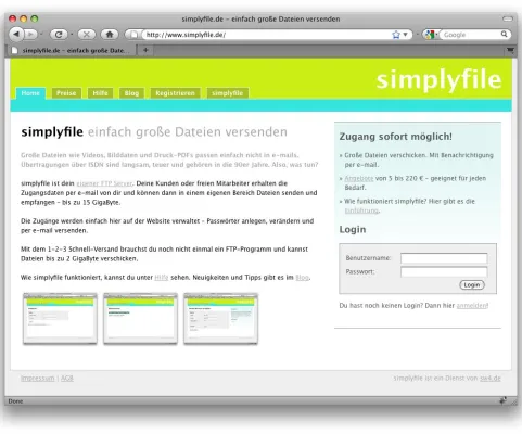 Bild: Einfach große Dateien verschicken mit simplyfile