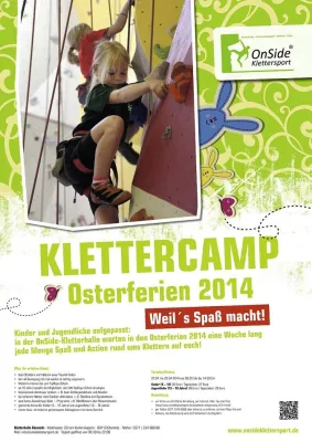 Osterferien-Klettercamp für alle SchülerInnen ab 6 Jahre Bild: Osterferien-Klettercamp für alle SchülerInnen ab 6 Jahre