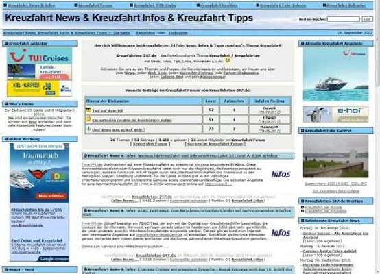 KreuzfahrtPortal Kreuzfahrten-247.de mit neuen Features online Bild: KreuzfahrtPortal Kreuzfahrten-247.de mit neuen Features online