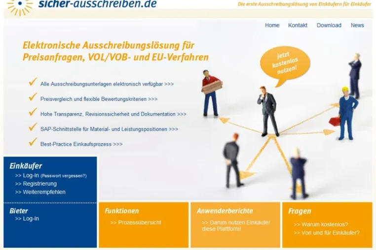 Bild: sicher-ausschreiben.de geht an den Start