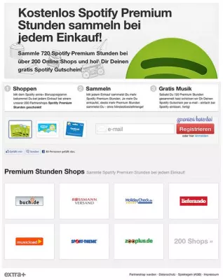 Bild: Spotify Start: Deutsche Online Shops verschenken Spotify Premium