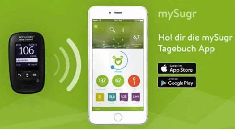 Bild: Diabetes Management per Smartphone - Roche Diabetes Care und mySugr starten Kooperation