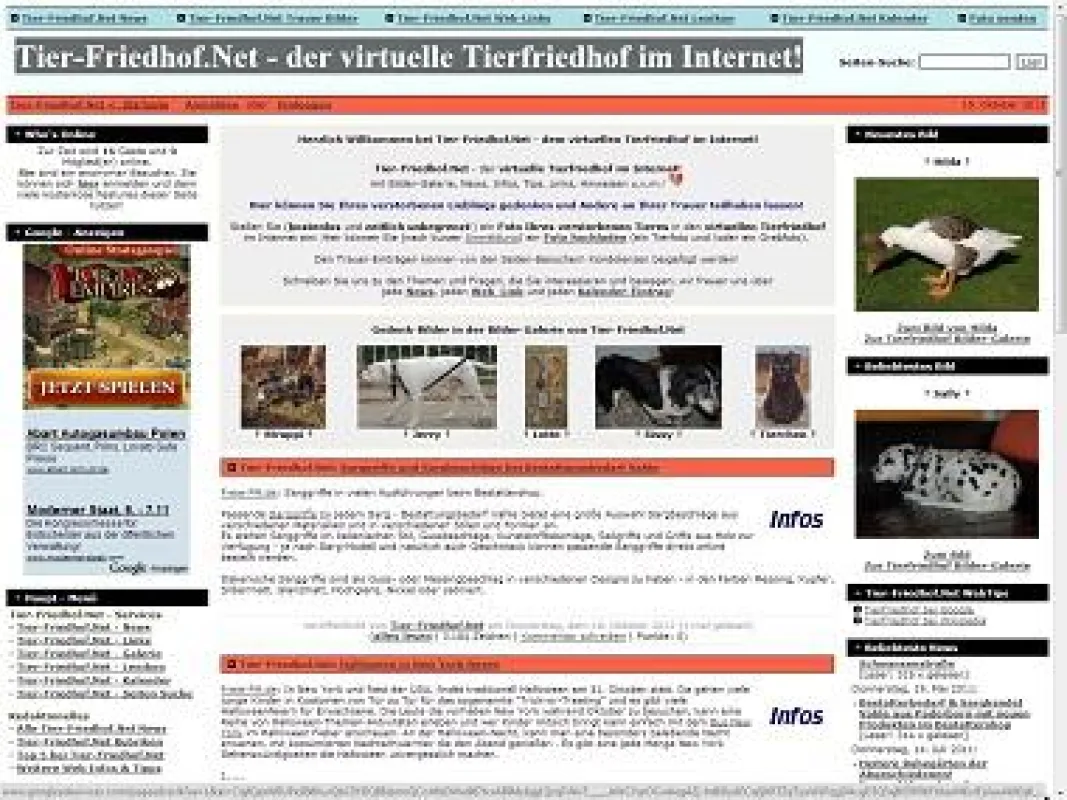 Tier-Friedhof.Net Screenshot