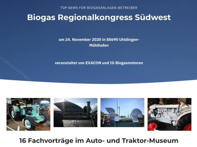 Biogas Regionalkongress Südwest am 24.11.2020 Bild: Biogas Regionalkongress Südwest am 24.11.2020