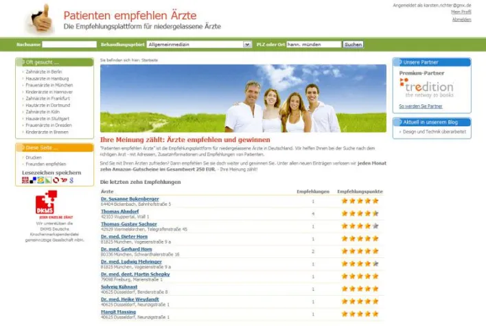 Bild: Relaunch „Patienten empfehlen Ärzte“