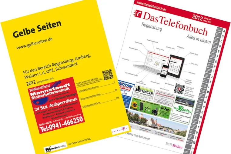 Bild: Die neuen Ausgaben von Gelbe Seiten und Das Telefonbuch für Regensburg und die Oberpfalz sind da