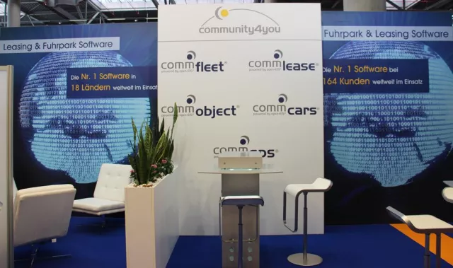 Bild: comm.fleet, comm.lease und comm.cars - ein starkes Trio auf dem bfp Fuhrpark-FORUM 2015
