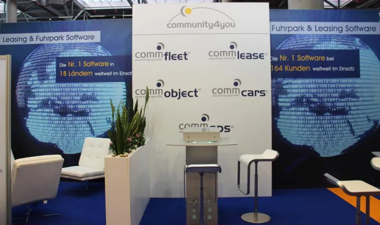 Bild: comm.fleet, comm.lease und comm.cars - ein starkes Trio auf dem bfp Fuhrpark-FORUM 2015