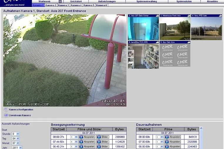 C-MOR Video vereinfacht die Computer Videoüberwachung Bild: C-MOR Video vereinfacht die Computer Videoüberwachung
