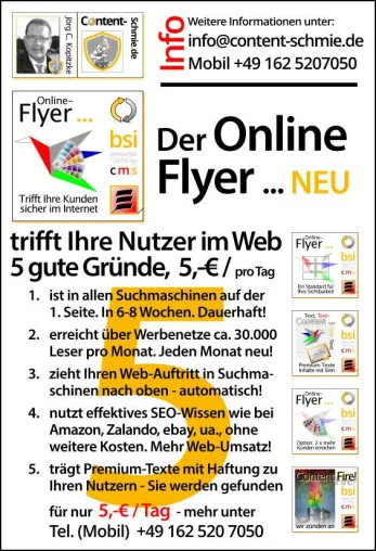 Der Online-Flyer – effektive Kraft - für jedes Marketing geeignet Bild: Der Online-Flyer – effektive Kraft - für jedes Marketing geeignet