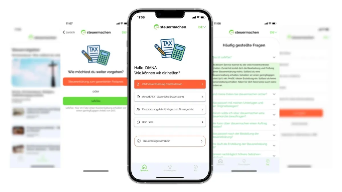 Die neue steuermachen App. (© GDF GmbH)