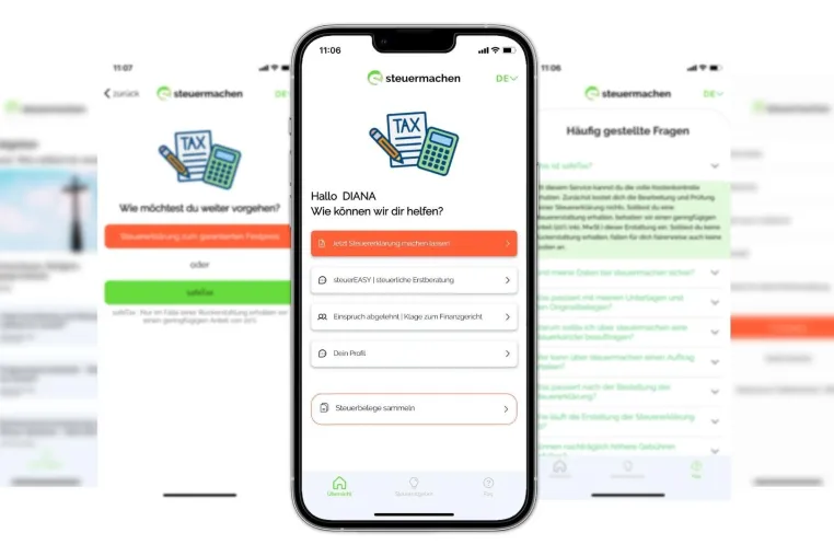 steuermachen-App Launch: Jetzt noch einfacher die Steuererstattung erhalten Bild: steuermachen-App Launch: Jetzt noch einfacher die Steuererstattung erhalten