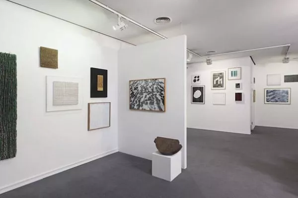 Bild: Gesprächsrunde mit Künstlern der Galerie