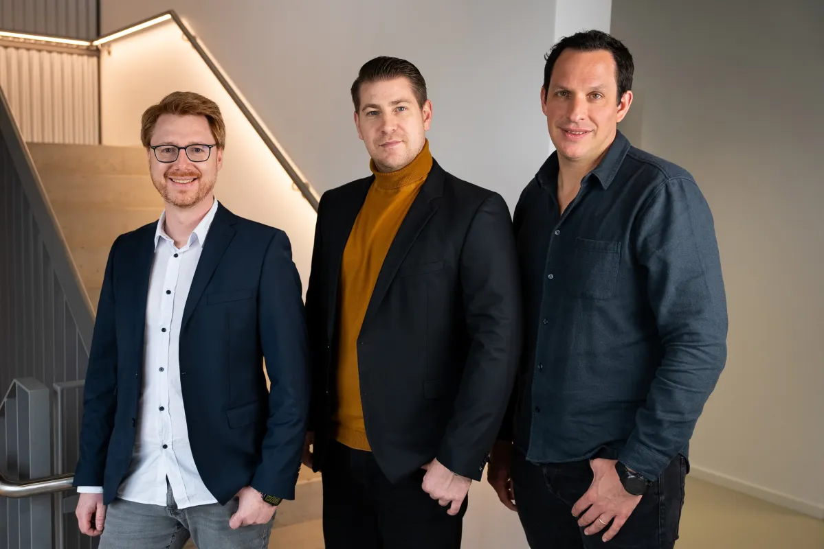 nuwacom-Geschäftsführung ab Dez. 2024: Alexander Kleinen, Sascha Böhr, Christophe Folschette (re.) (© nuwacom GmbH)