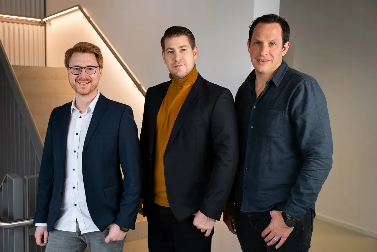 nuwacom-Geschäftsführung ab Dez. 2024: Alexander Kleinen, Sascha Böhr, Christophe Folschette (re.) (© nuwacom GmbH)