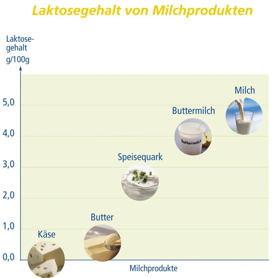 Der Laktosegehalt ist von Milchprodukt zu Milchprodukt unterschiedlich. Bildquelle: LVBM