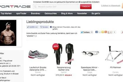 Bild: sporTrade - Marktplatz von Sportlern für Sportler