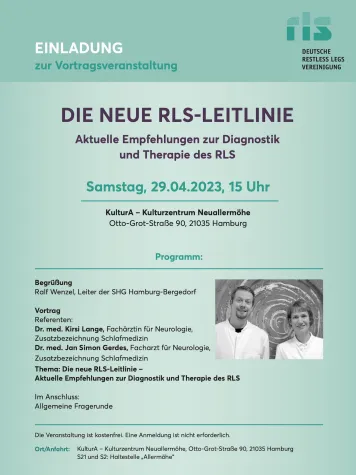 Wie behandelt man Restless Legs? Vorträge zu den neuen Behandlungs-Leitlinien Bild: Wie behandelt man Restless Legs? Vorträge zu den neuen Behandlungs-Leitlinien