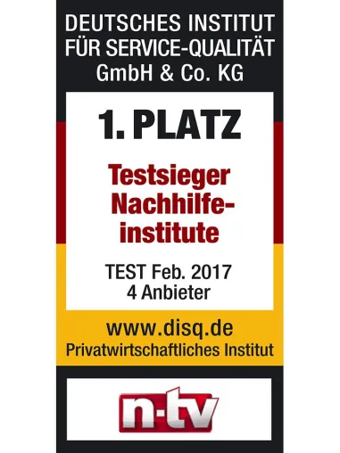 Bild: Branchentest des Fernsehsenders n-tv: Studienkreis ist „Testsieger der Nachhilfe-Institute“