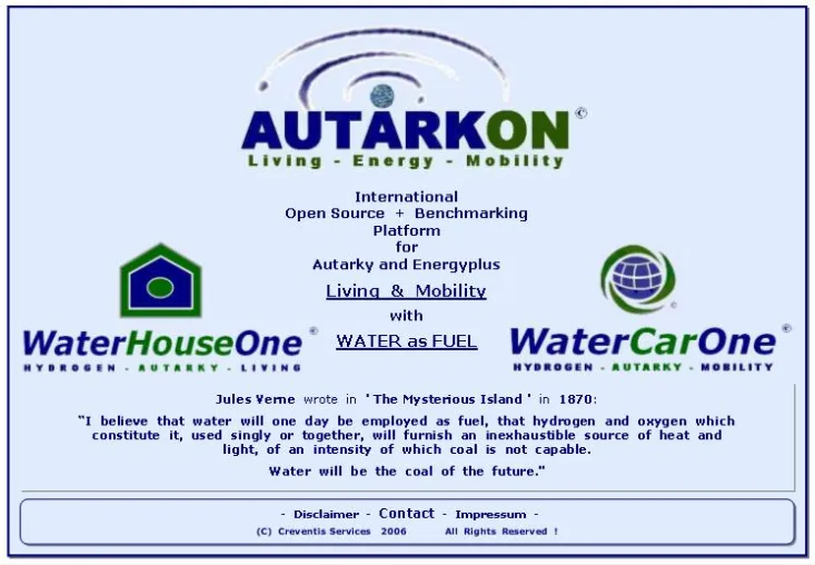 Bild: Projekt  AUTARKON  -  als Alternative der Strom- und Wärmeversorgung sowie  individueller  Mobilität  mittels  Wasserstoff  als Energiespeicher  und  Kraftstoff