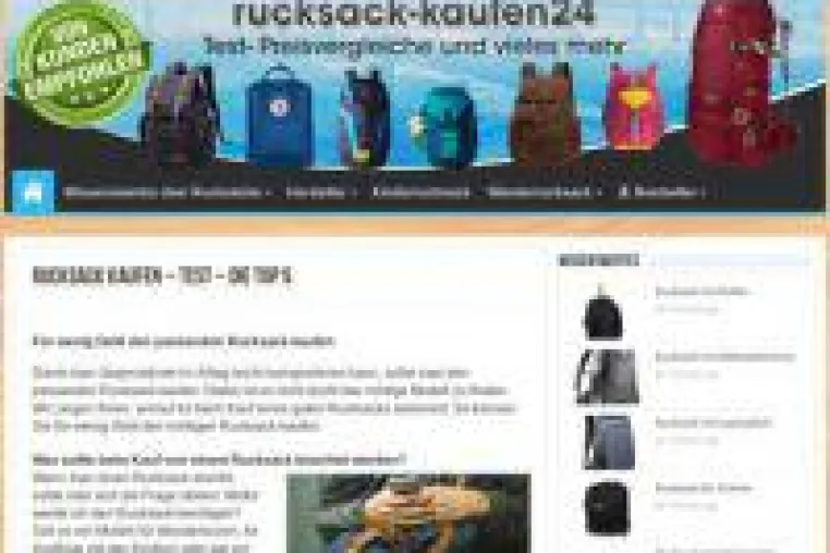 Bild: Rucksack Preisvergleich auf rucksack-kaufen24.de
