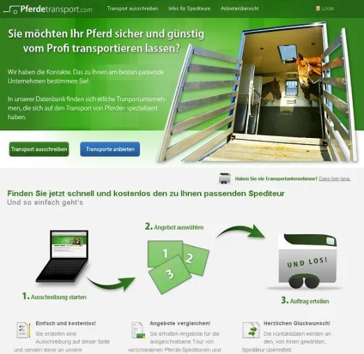 Bild: Im Februar startet das Pferdetransport Portal Pferdetransport.com