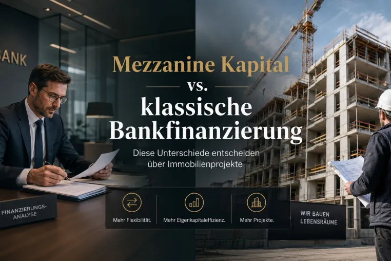 Bild: Mezzanine Kapital vs. klassische Bankfinanzierung: Diese Unterschiede entscheiden über Immobilienprojekte