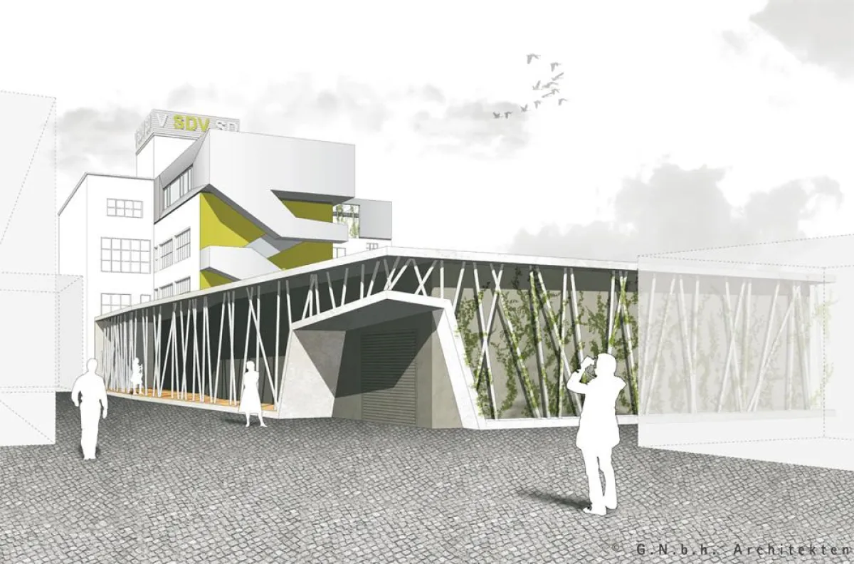 Illustration des Fabrikgebäudes (Quelle: G.N.b.h. Architekten, Dresden)