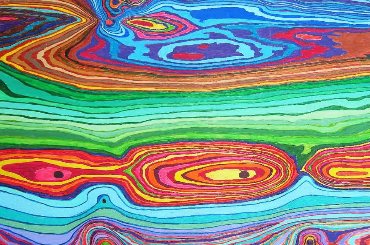 Prof. Erich Gebharts Malstil ist geprägt von seiner Liebe zur Farbe und zum Kontrast.