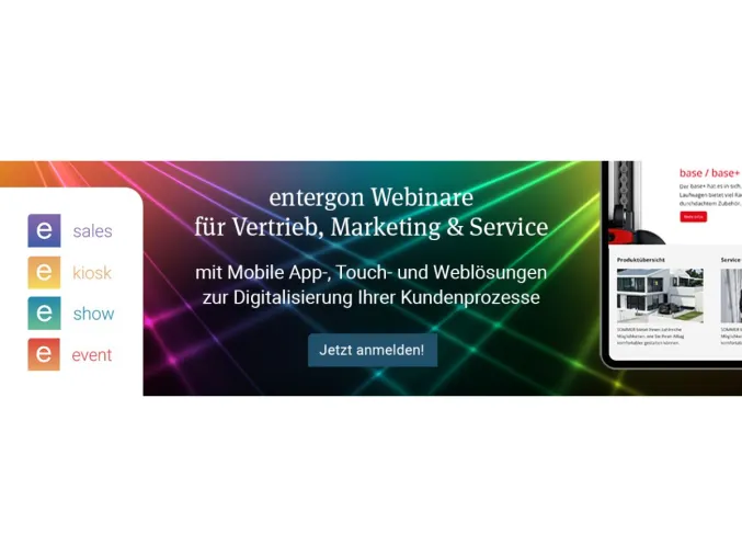 Bild: entergon launcht gleich eine ganze Reihe an Webinaren für Vertrieb, Marketing & Service