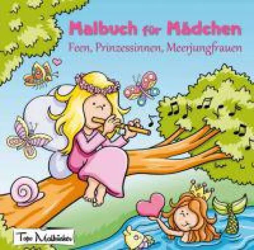 Malbuch für Mädchen: Feen, Prinzessinnen, Meerjungfrauen - einzigartige Malvorlagen Bild: Malbuch für Mädchen: Feen, Prinzessinnen, Meerjungfrauen - einzigartige Malvorlagen