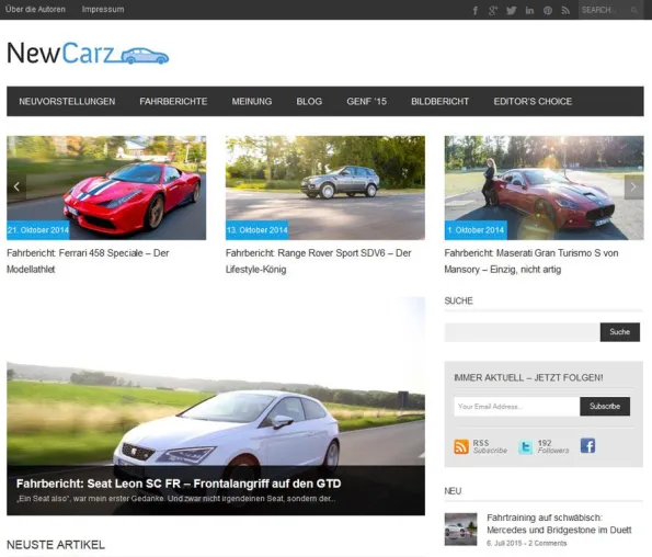 semcona macht newcarz.de zum Semantischen Themenportal Bild: semcona macht newcarz.de zum Semantischen Themenportal