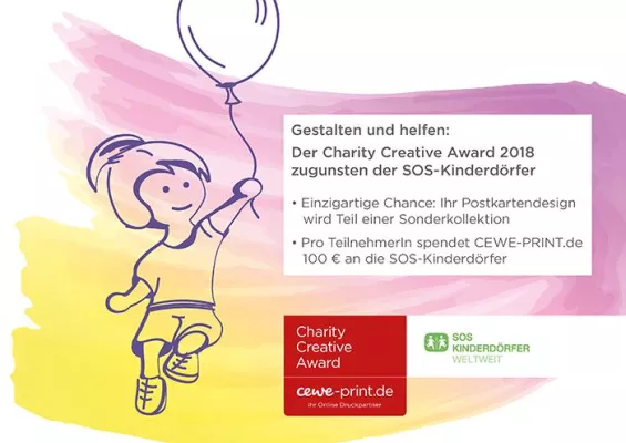 Bild: Charity Creative Award 2018: 3. Kreativ-Award von CEWE-PRINT.de und den SOS-Kinderdörfern weltweit startet