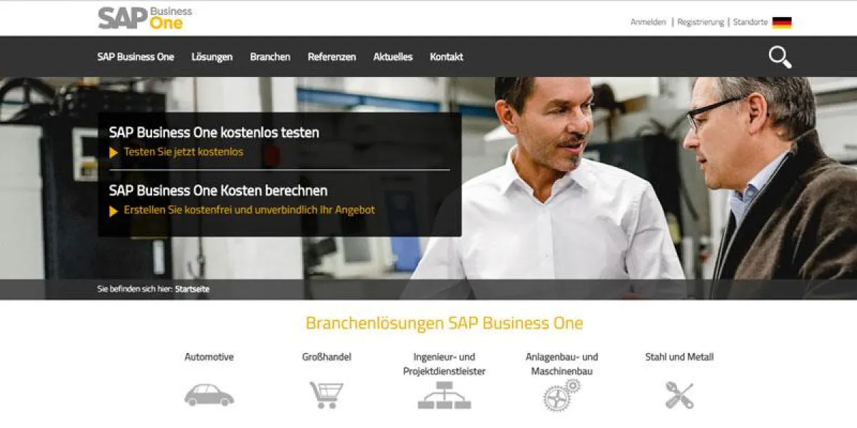 SAP Business One Gold Partner mit neuem Webauftritt