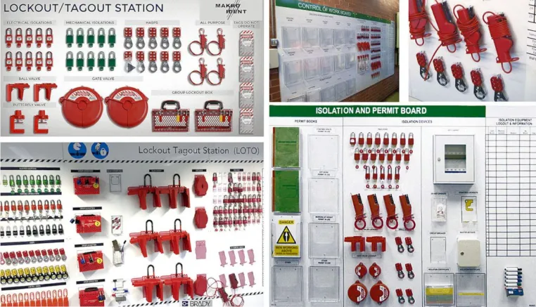 Bild: Individuelle Shadowbaords für Lockout-Tagout Equipment