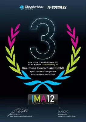 Bild: OnePhone erreicht mit erfolgreicher Mailing-Kampagne dritten Platz beim IT Marketing Award 2012