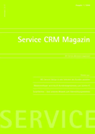 Bild: Neue Fachzeitschrift - Service CRM Magazin startet jetzt
