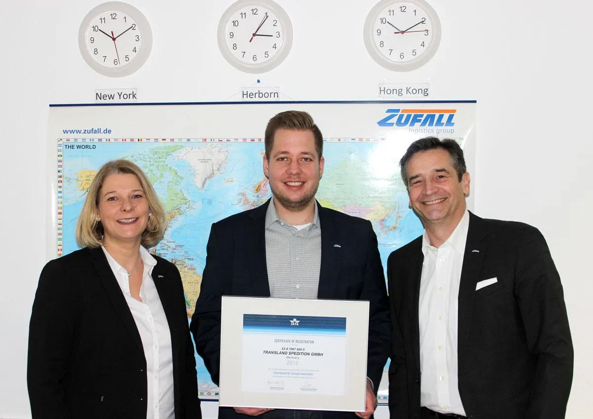 Luftfracht: ZUFALL in Haiger ist IATA-Agent