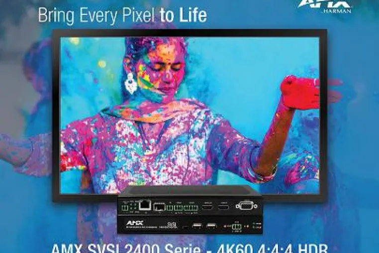 Neue AMX by HARMAN N2400-Serie für 4K-Videodistribution in Kinoqualität über ein Standard Gigabit-Netzwerk Bild: Neue AMX by HARMAN N2400-Serie für 4K-Videodistribution in Kinoqualität über ein Standard Gigabit-Netzwerk