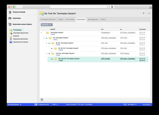 Bild: AWARO 8.3: Mehr Übersicht in der Projektkommunikation