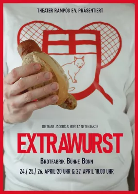 Bild: Theater Rampös bringt EXTRAWURST von Dietmar Jacobs und Moritz Netenjakob auf die Bühne der Brotfabrik Bonn