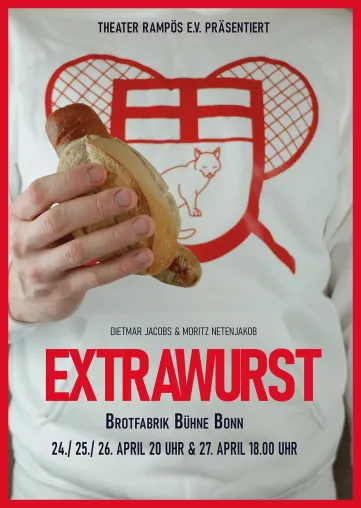 Theater Rampös bringt EXTRAWURST von Dietmar Jacobs und Moritz Netenjakob auf die Bühne der Brotfabrik Bonn Bild: Theater Rampös bringt EXTRAWURST von Dietmar Jacobs und Moritz Netenjakob auf die Bühne der Brotfabrik Bonn