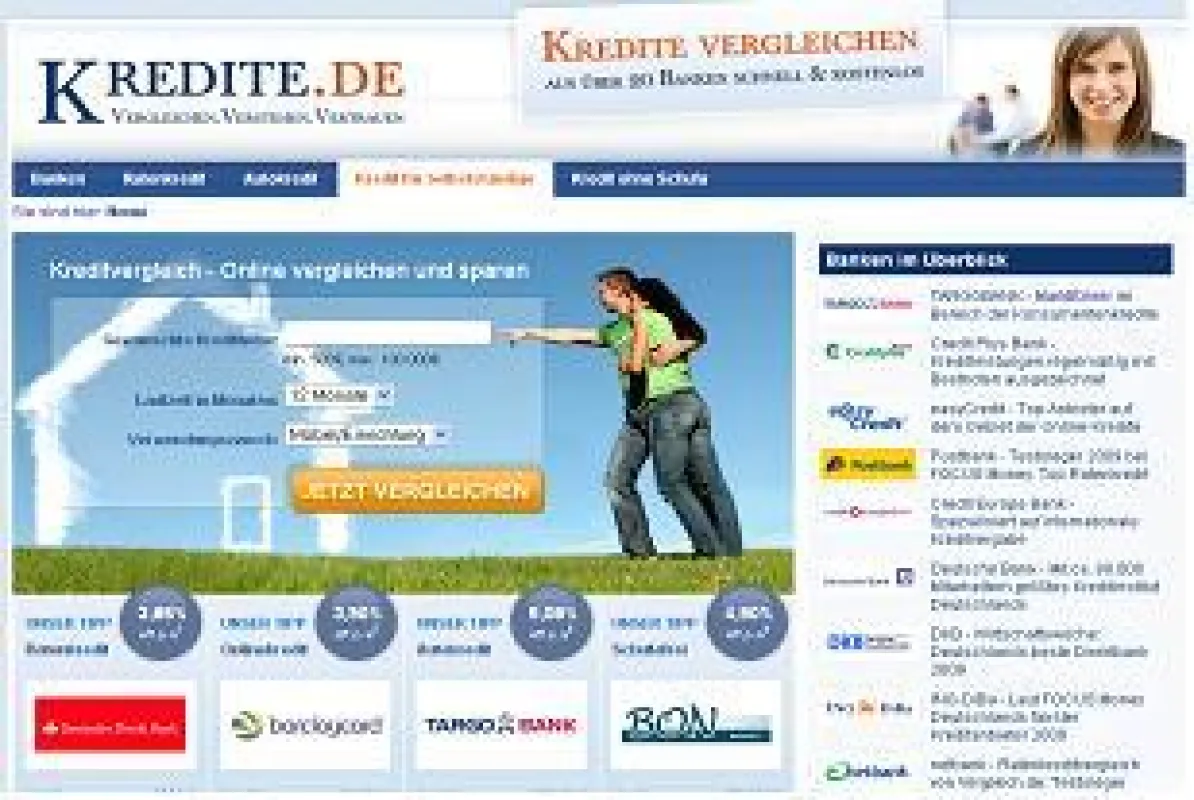 Die neue Website von Kredite.de / © KUPONA GmbH