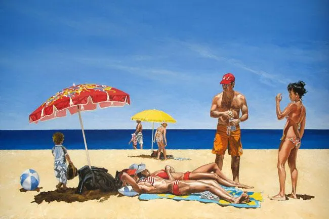 Bild: Frühlingsgefühle in der Kunstbehandlung: People on the Beach