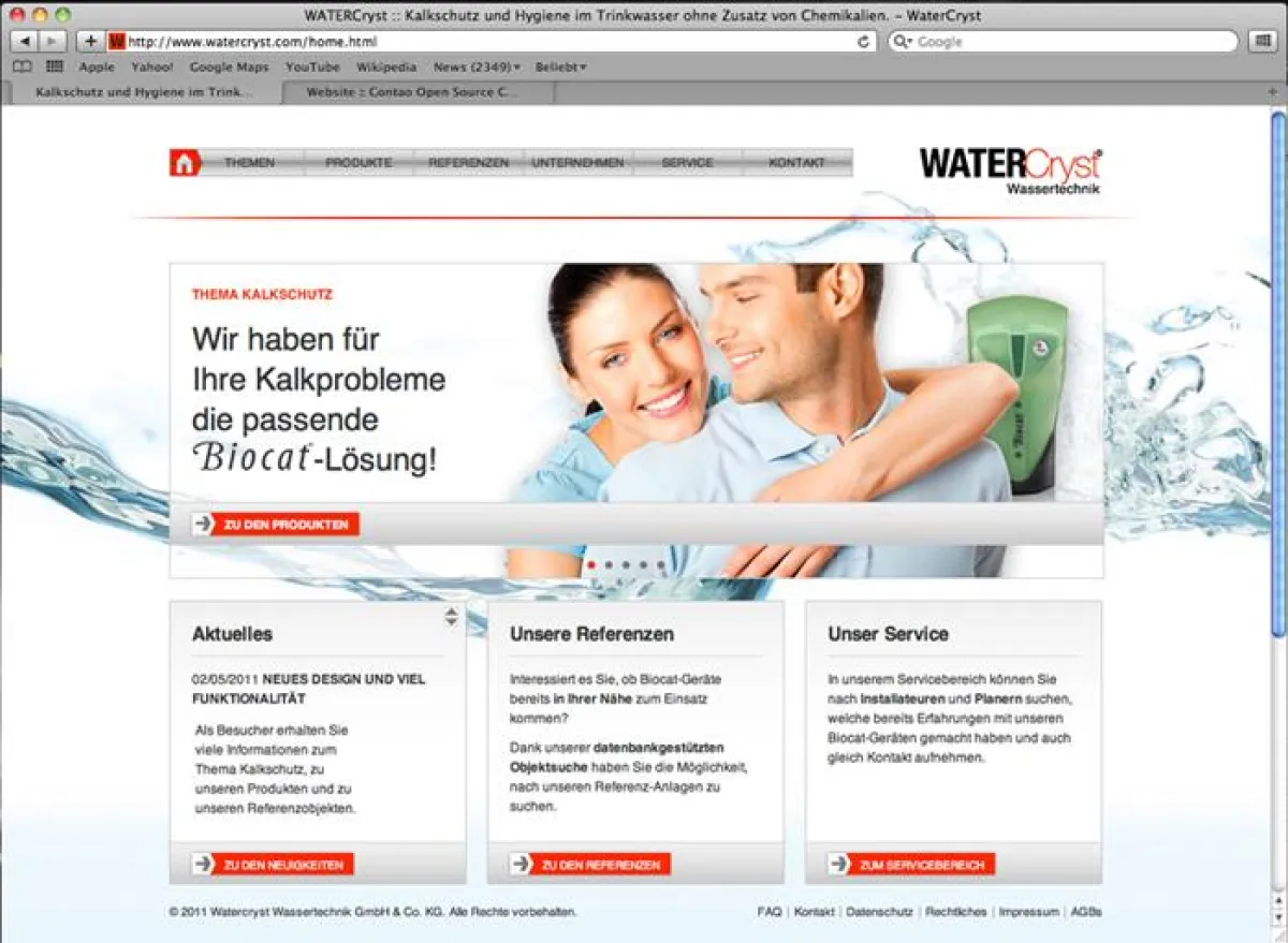 www.watercryst.com - frisch und kundenfreundlich.